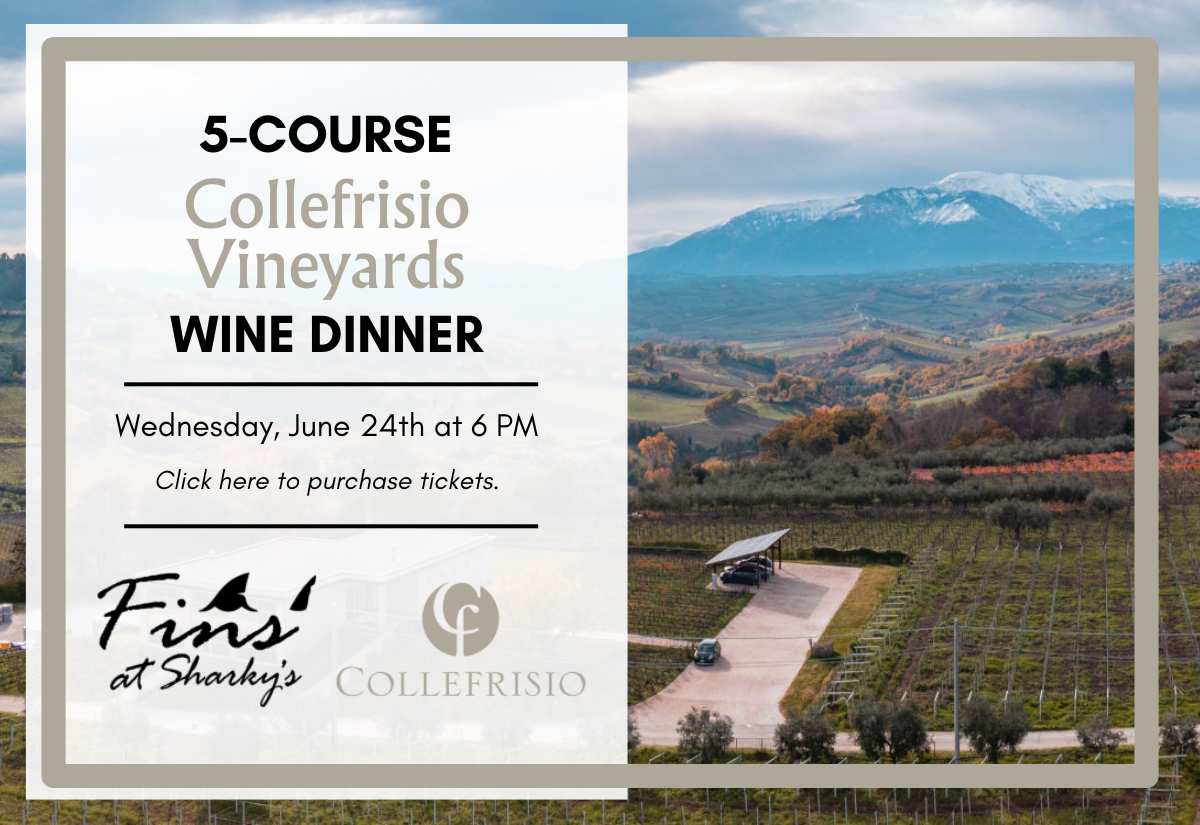 Fins Collefrisio Vineyards Wine DInner Email and Homepage